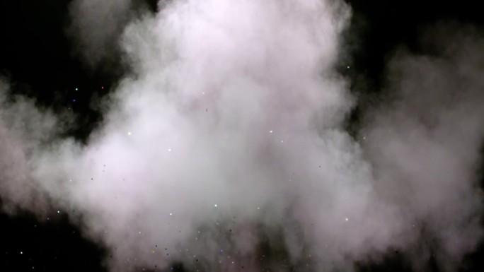爆炸烟雾能量灰尘粉末雾气