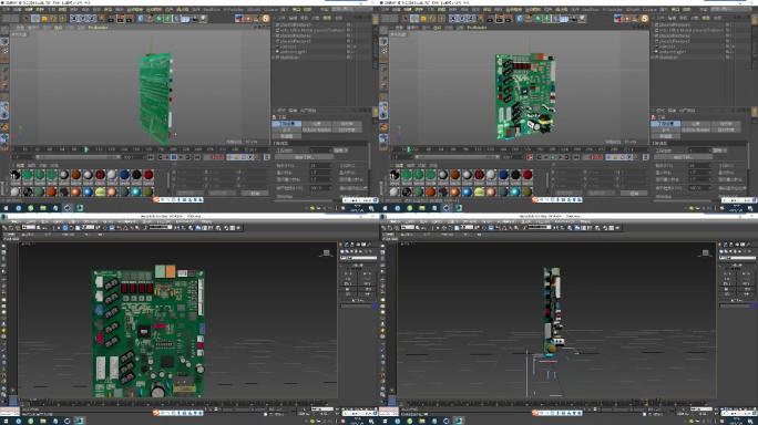 C4D+3dsmax+fbx-电路板
