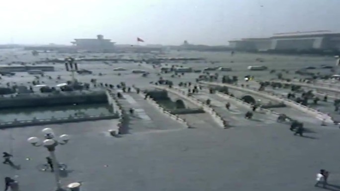 80年代北京天安门广场长安街街景面貌风光
