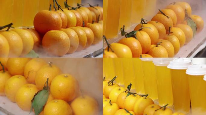 气雾中橙子水气橙子鲜橙子