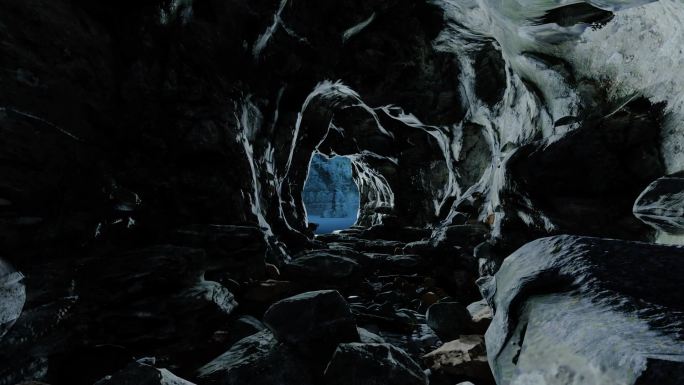 4k高清神秘废弃的矿洞隧道山洞石洞