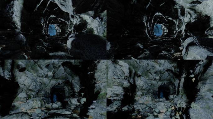 4k高清神秘废弃的矿洞隧道山洞石洞