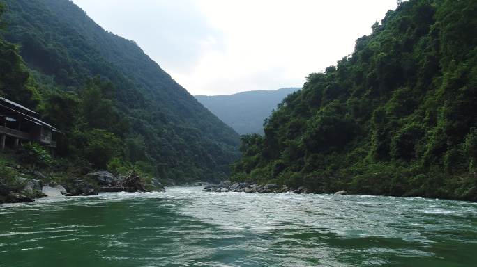 航拍龙胜山川