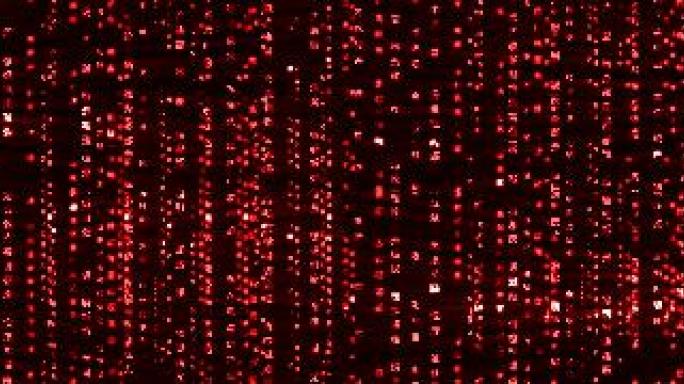 红色黑客帝国汉字代码视频8比1-循环