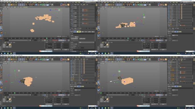 C4D模型--叉车动力学动画