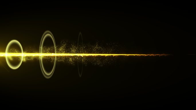 金色光波粒子光线