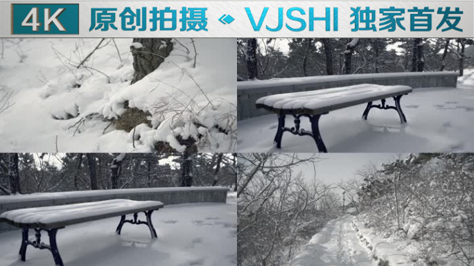 原创拍摄冬季森林浪漫雪景自然风光