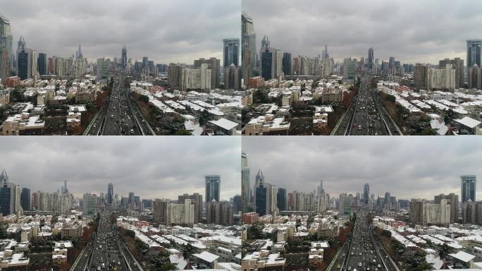 上海冬季城市风景