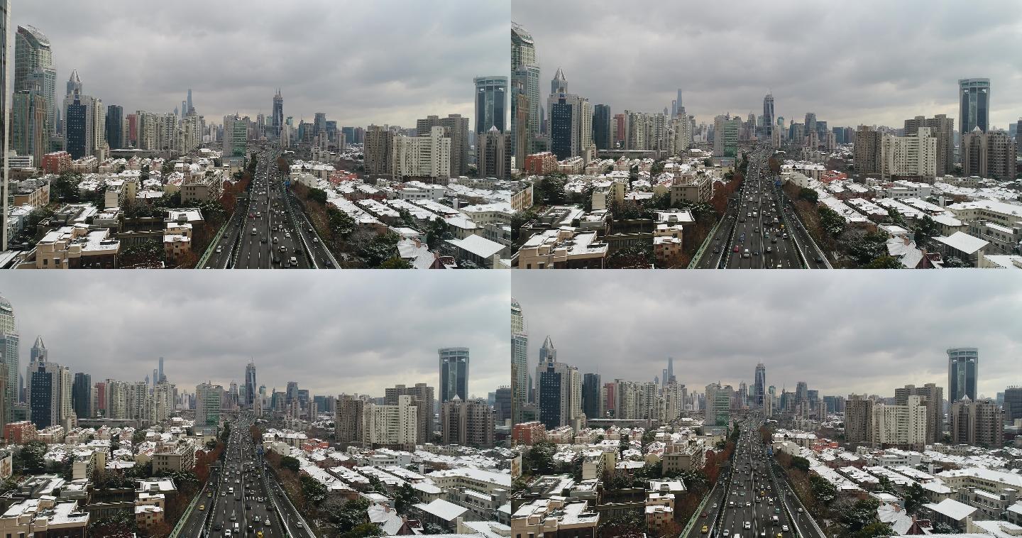 上海冬季城市风景