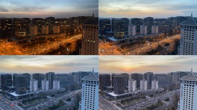 北京二环路复兴门延时拍摄
