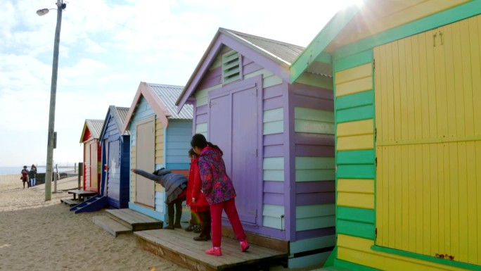 澳大利亚风光——墨尔本布莱顿海滩彩虹屋
