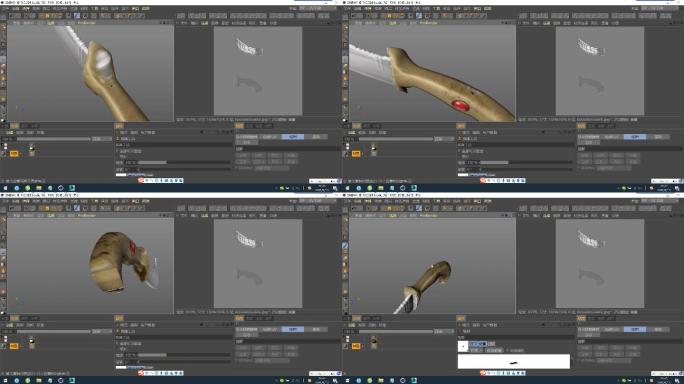 C4D+3dsmax+fbx模型--宝刀