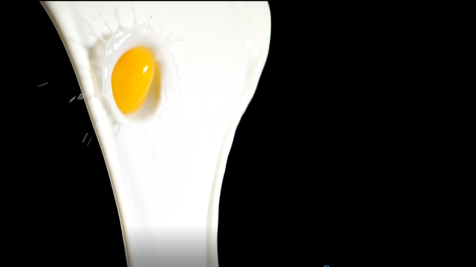 牛奶鸡蛋升格慢动作