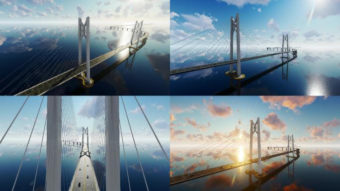 4K港珠澳大桥唯美日出系列合集
