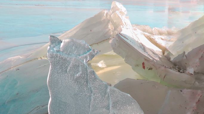 河冰隆起天然造型4k