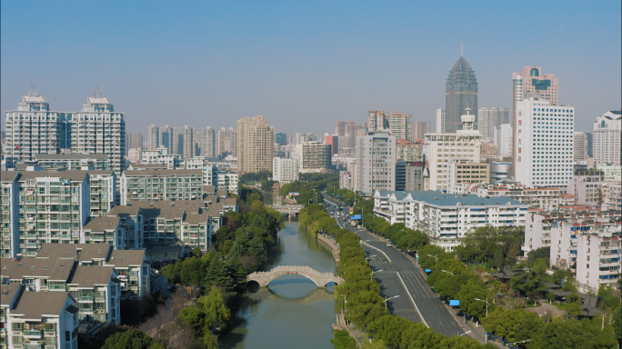 【4K】无锡市梁溪河航拍