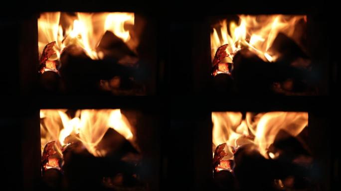 木炭燃烧烧火（2K50帧）
