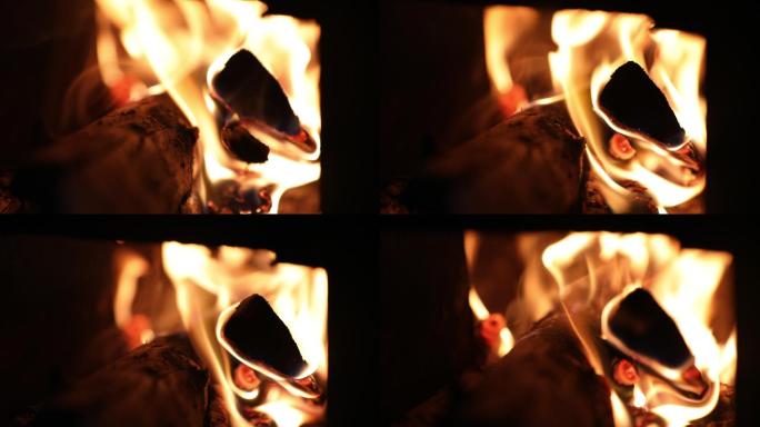 篝火火堆木头木柴（2K50帧）