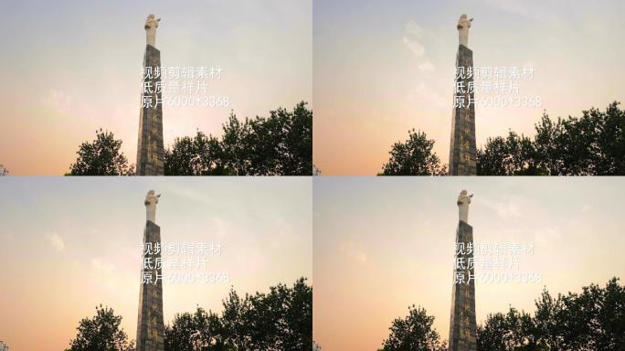 天津市，引滦入津工程纪念碑，6K延时