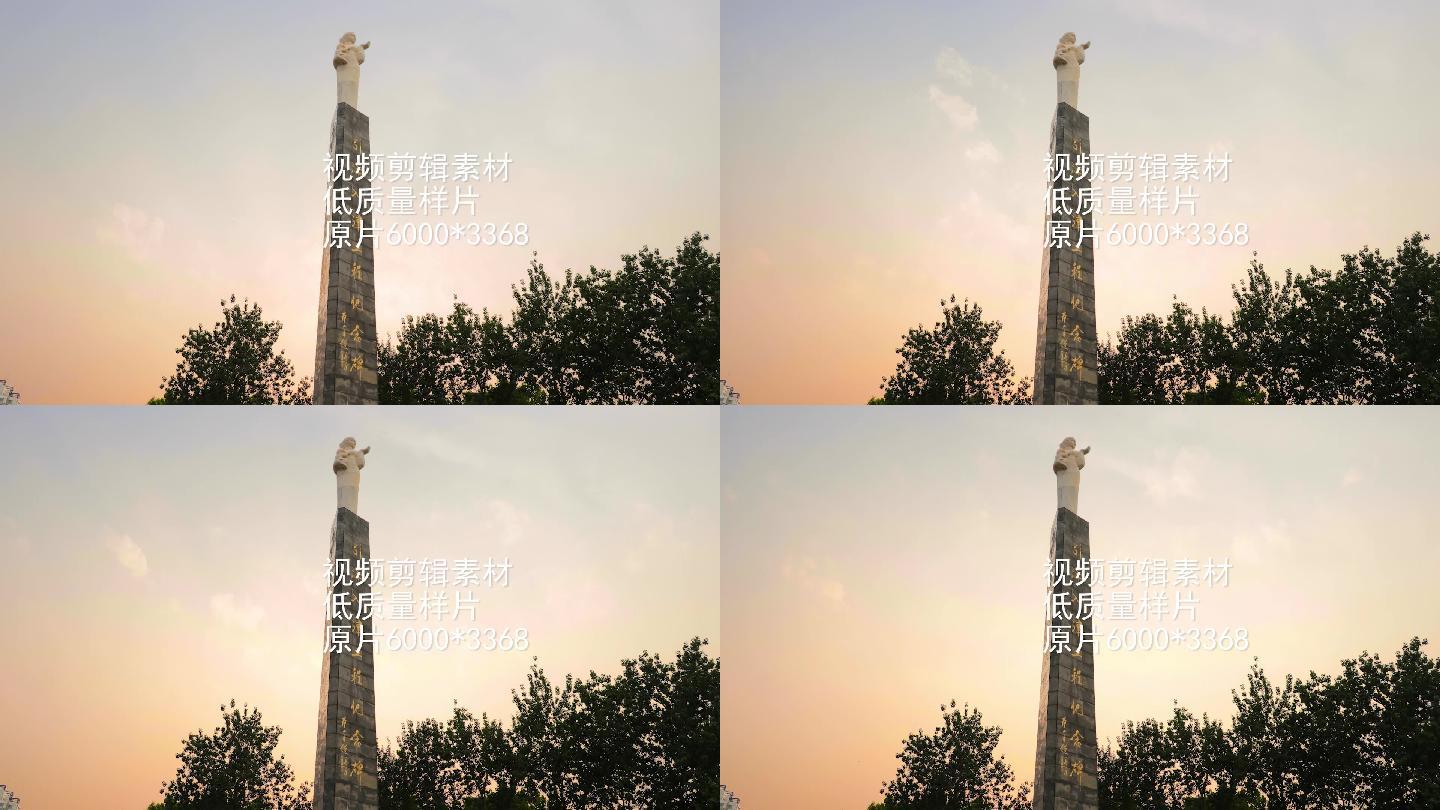 天津市，引滦入津工程纪念碑，6K延时