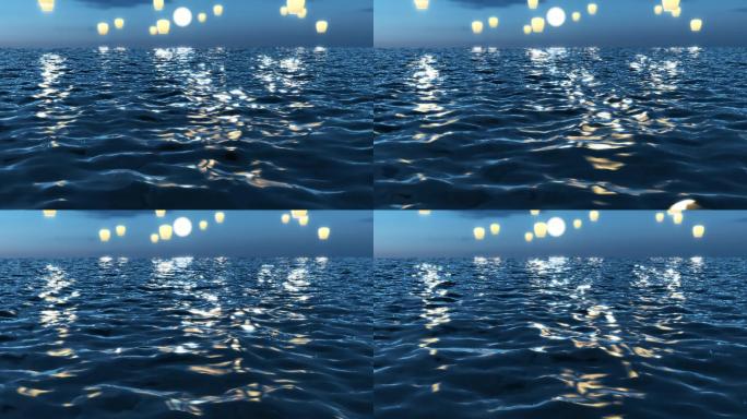 4K海洋孔明灯背景视频素材