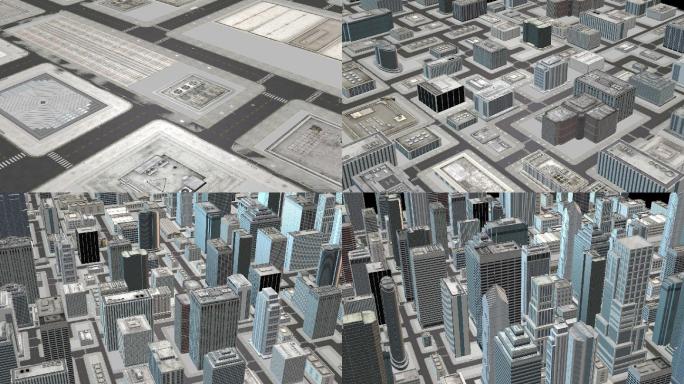 3D建筑模型生长动画