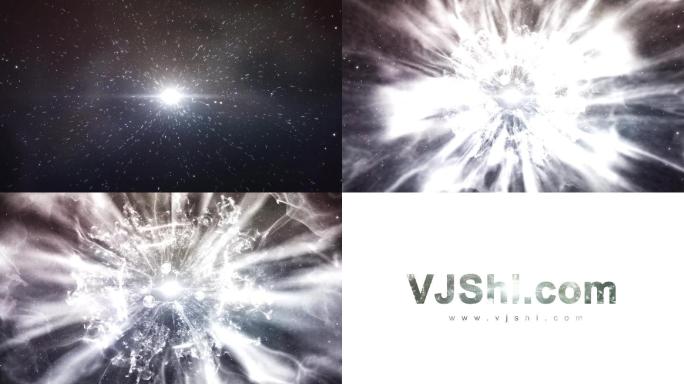 简单大气星空爆炸logo演绎