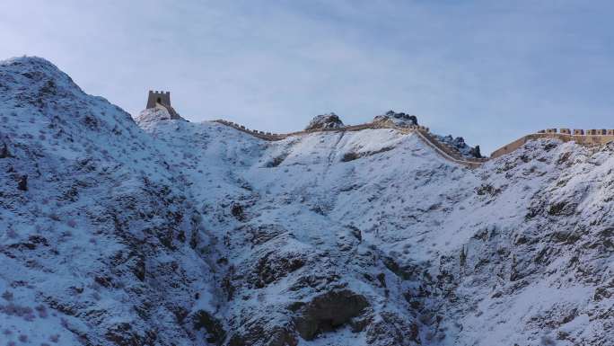 嘉峪关黑山长城雪景