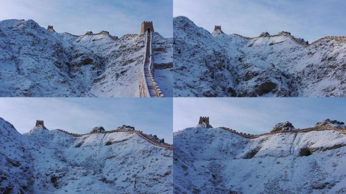 嘉峪关黑山长城雪景