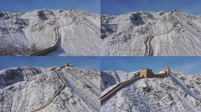 嘉峪关悬壁长城雪景