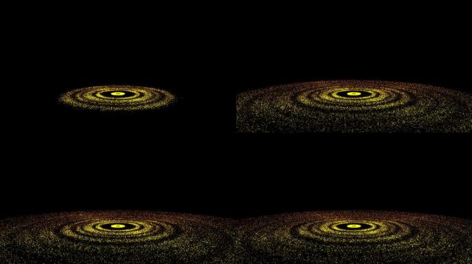 同心圆金色粒子
