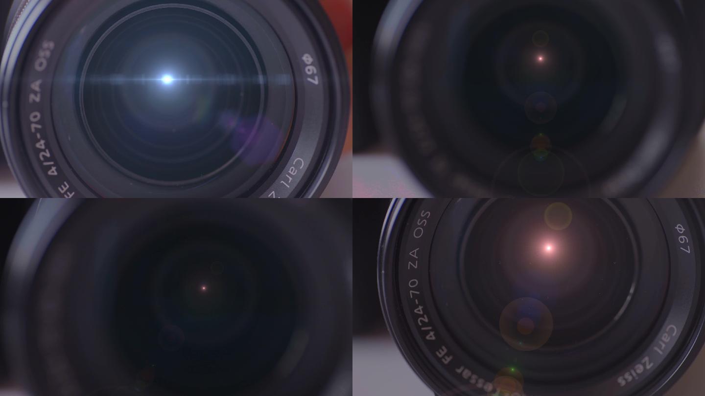 4K镜头光晕光斑相机镜头对焦