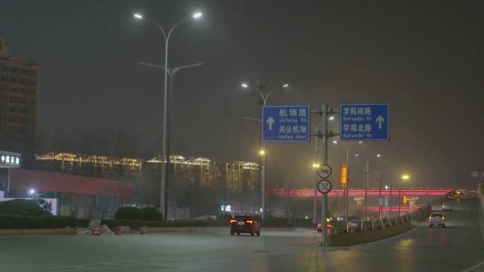 夜晚路灯-立交桥夜景-桥-高架桥