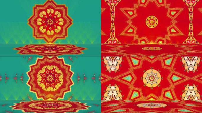 绚丽喜庆歌舞演唱舞台背景