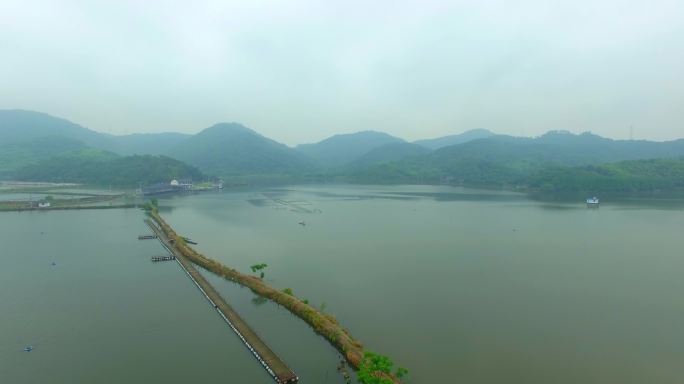 雨雾中的杨汛桥牛头山