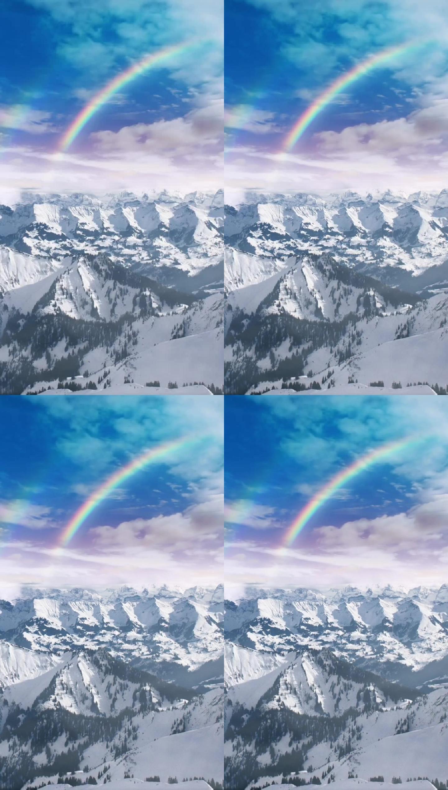 雪山-彩虹