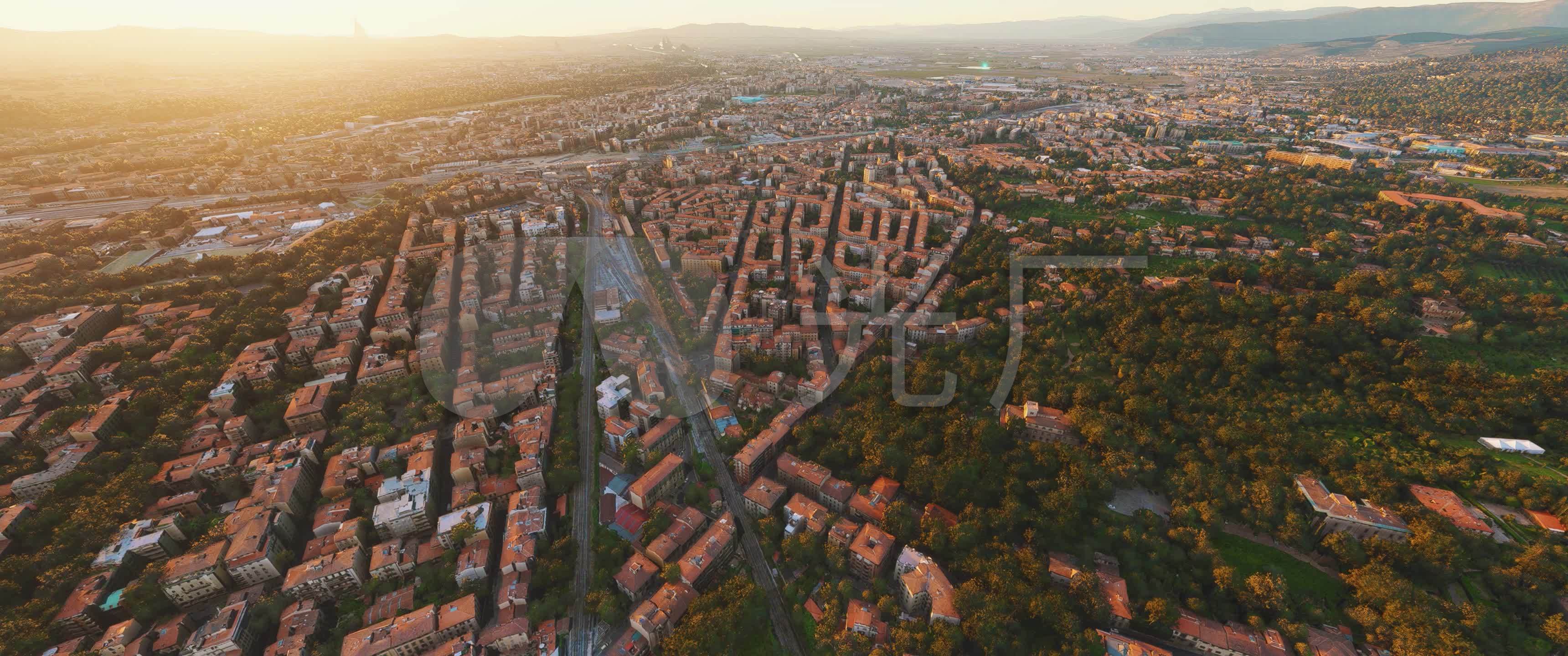 4k航拍佛罗伦萨意大利托斯卡纳大区首府