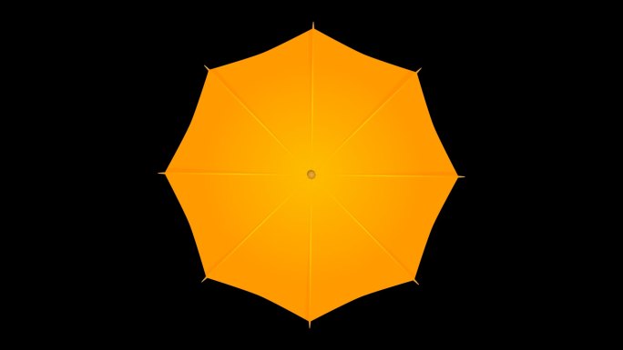 简约橙色伞旋转带通道