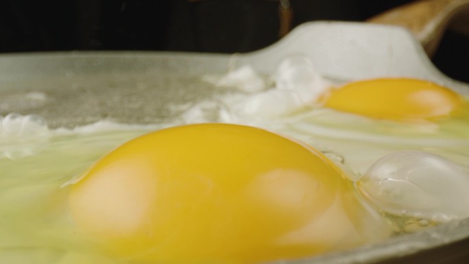 4K鸡蛋煎鸡蛋荷包蛋中国早餐