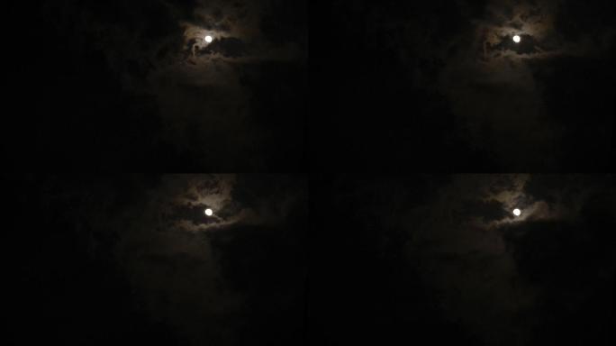 夜晚黑夜天空月亮明月皓月