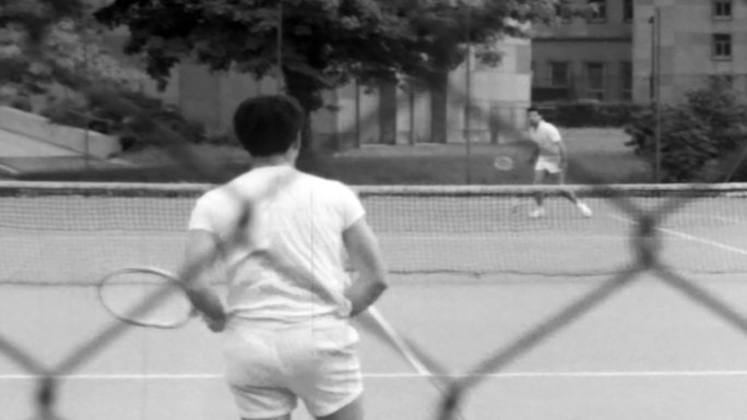 50年代美国城市网球群众爱好者