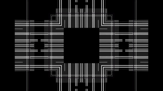 4K-酷炫质感黑白几何线条光块酒吧vj