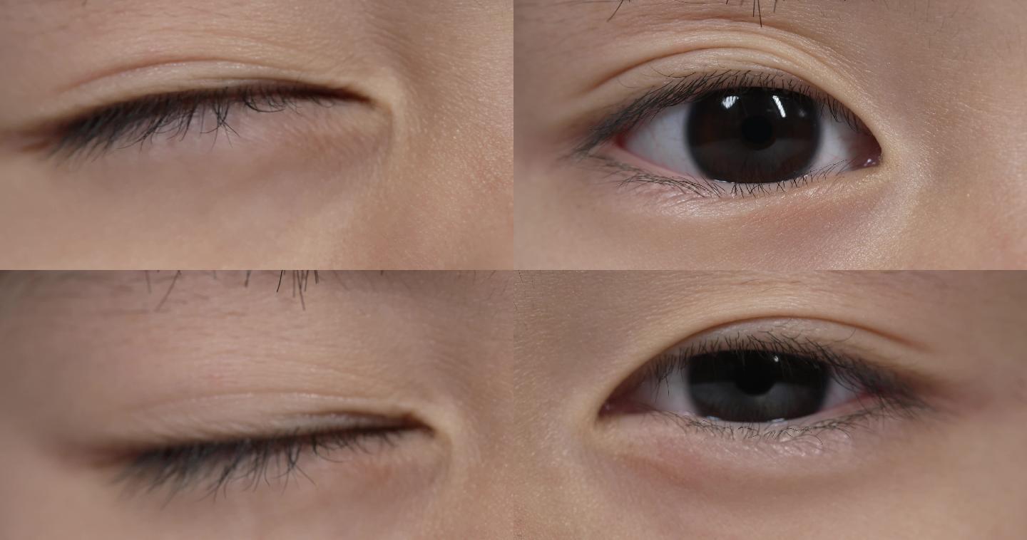 4k-小女孩睁眼闭眼_4096x2160_高清视频素材下载(编号:5405763)_实拍