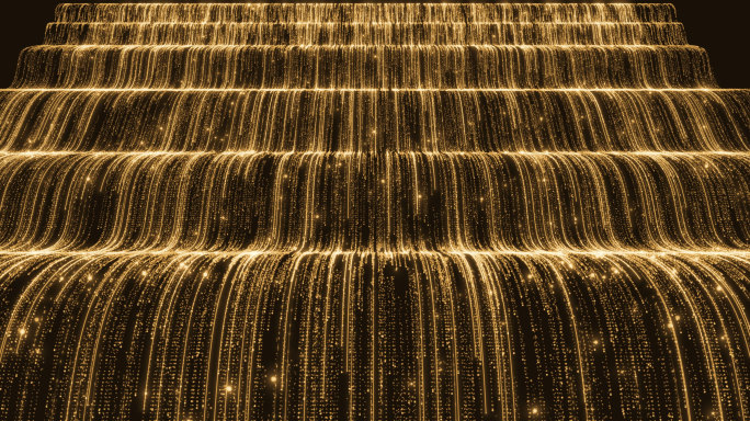 4k金色流光光线粒子