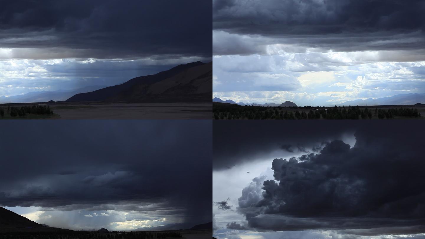 西藏高原的乌云延时