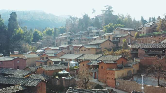 昆明西山区乐居古彝村大景全貌