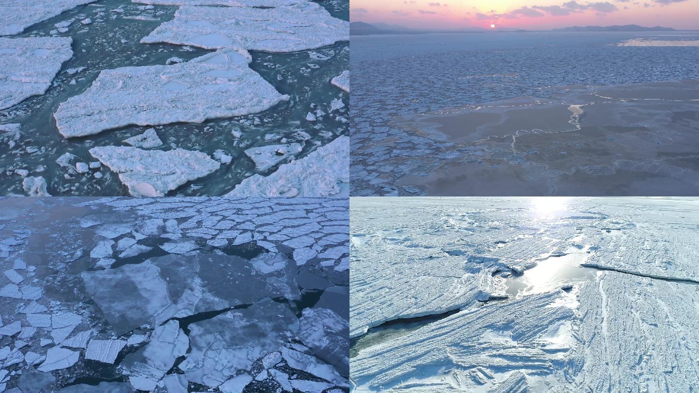冰面 4k 航拍