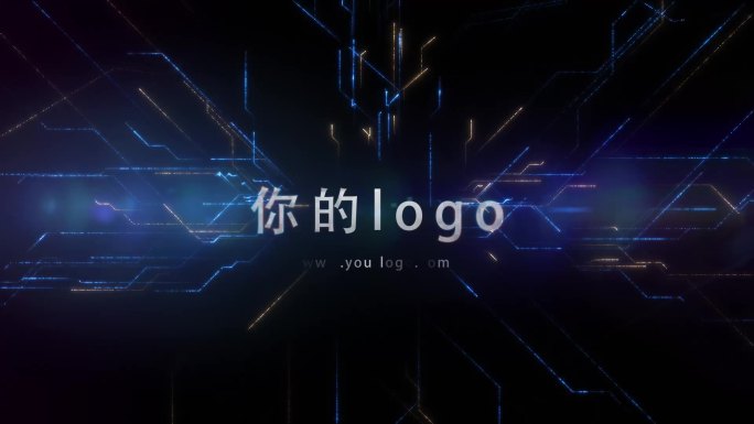 科技酷炫爆炸闪电logo