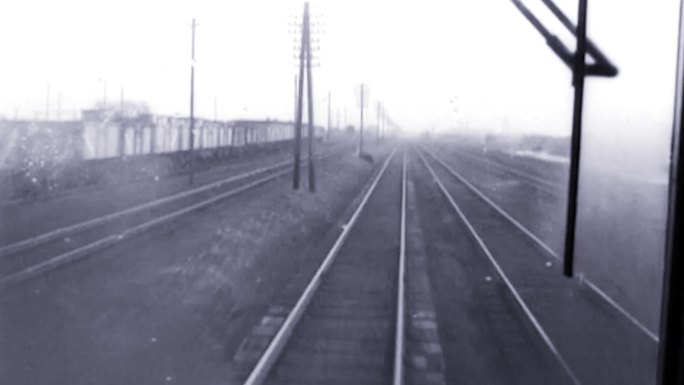 50年代柴油火车铁路火车站