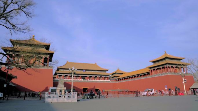北京紫禁城午门禁城午门延时摄影